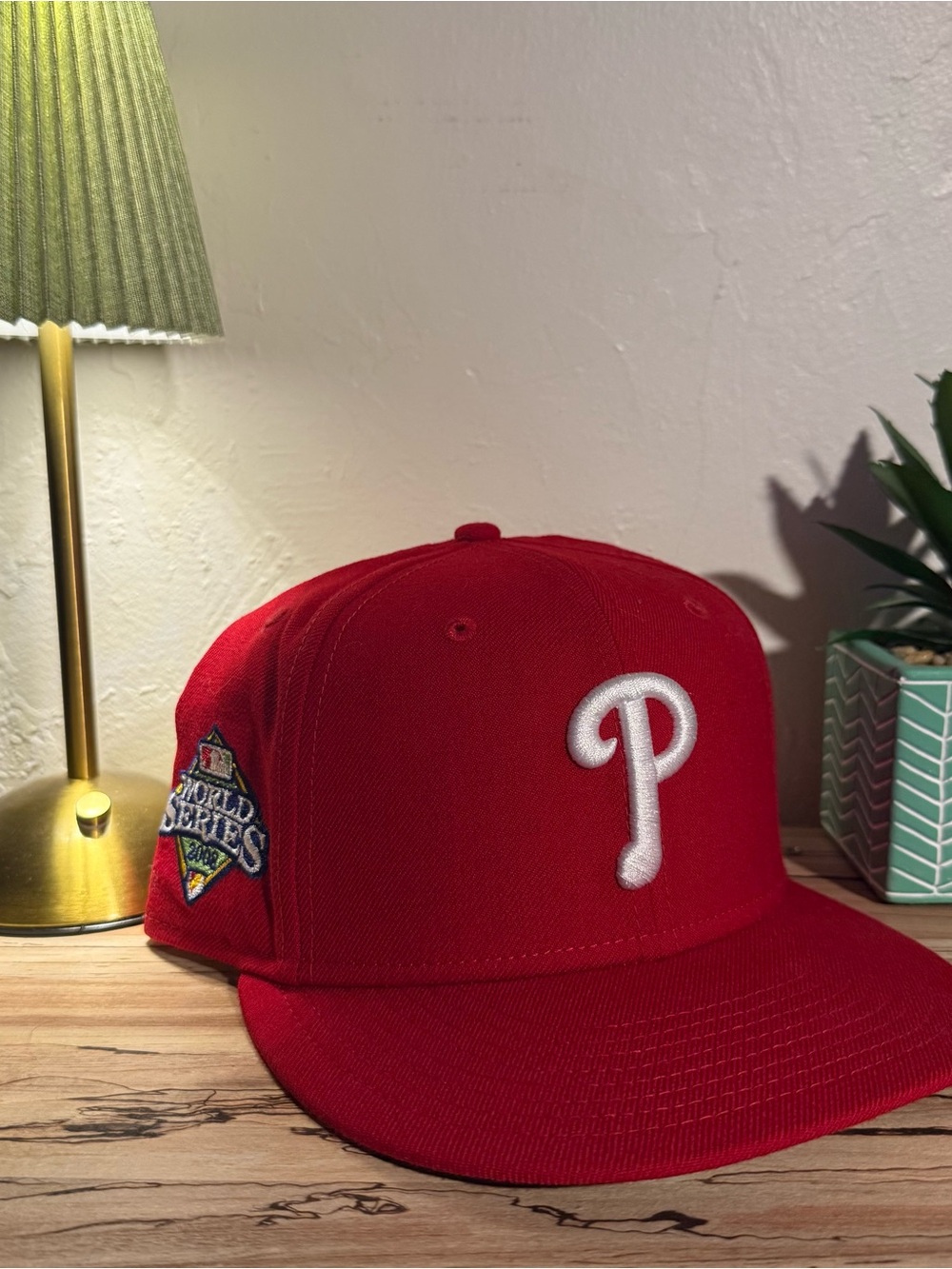 New EraPhiladelphia Phillies Fitted Hat 7 3/4 Red 2008 World Series